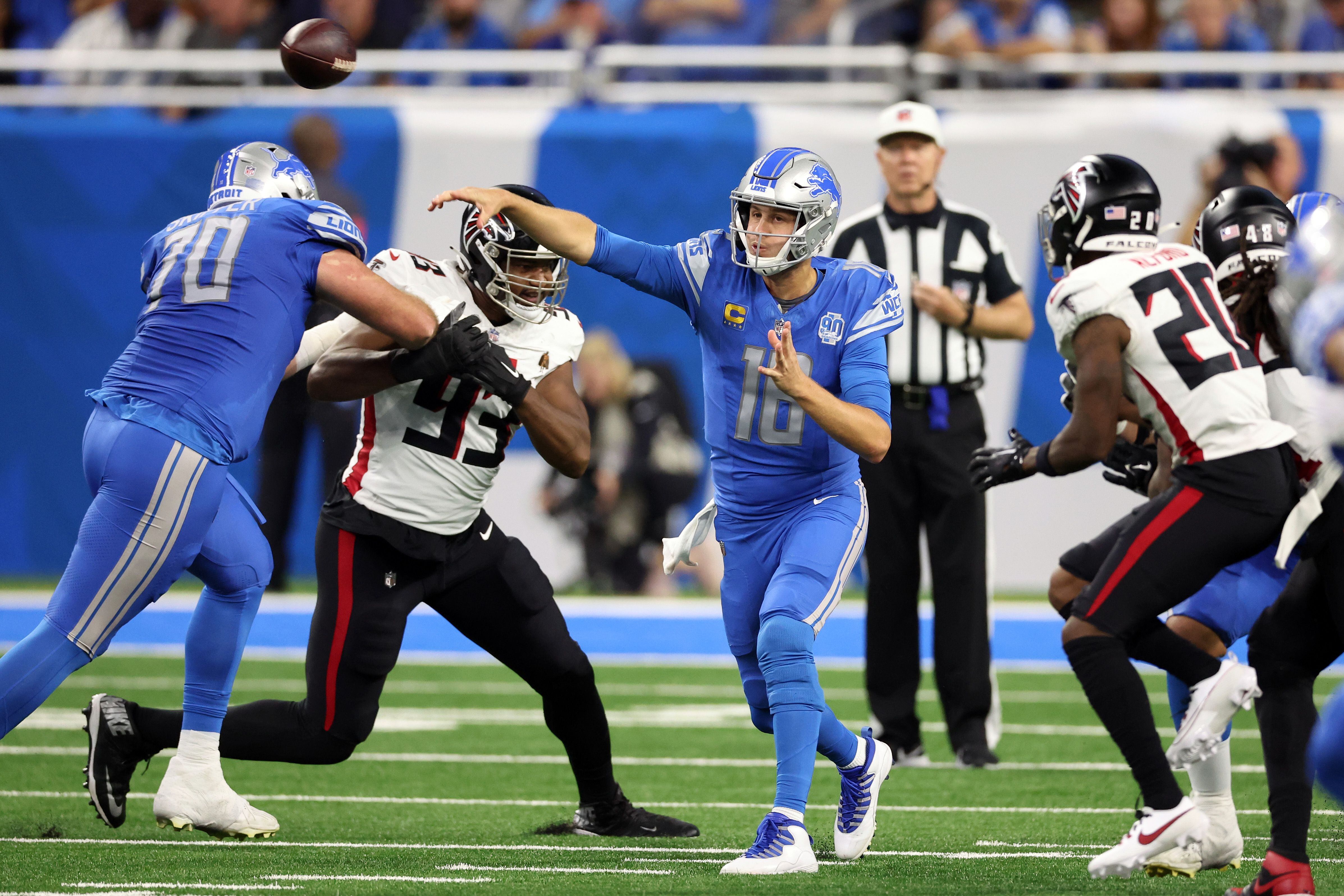 Jared Goff, defense carry Lions past Falcons 20-6